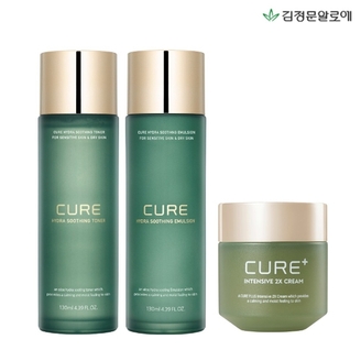[김정문알로에] 큐어 수딩 토너 +에멀젼 +2X크림