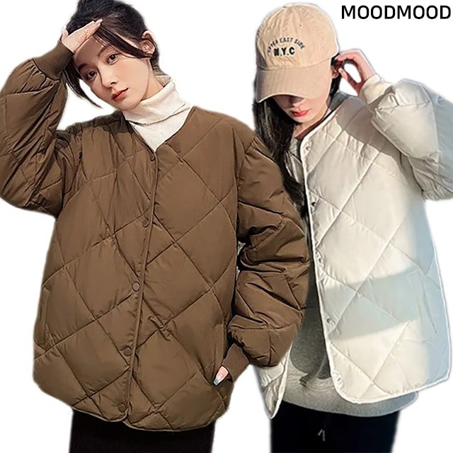 [무드무드] 로이른 퀼팅 패딩 점퍼