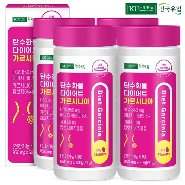 [건국유업] 탄수화물 다이어트 가르시니아 60정x4개(4개월)
