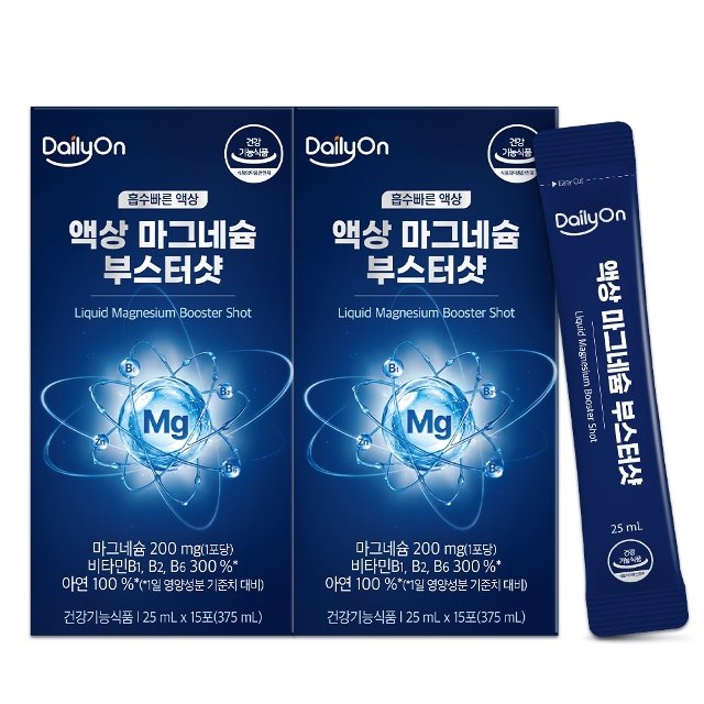 데일리온 액상 젖산 마그네슘 200 부스터샷 15포 x 2박스 (총 30포)