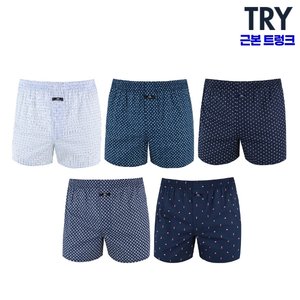 트라이 근본시리즈 남성 순면100 트렁크팬티 5종