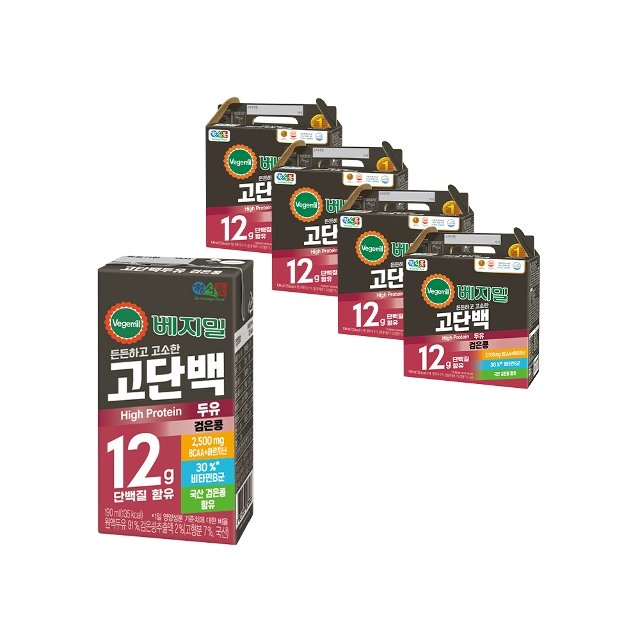베지밀 고단백두유 검은콩 190mlx64팩