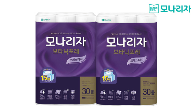 길~게쓰는 모나리자 천연펄프 보타닉포레 프레스티지 40m 30롤 2팩