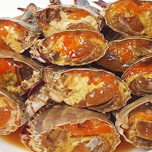 35년 전통 명가 밥도둑 연평도 암꽃게장 1kg(2미/하프컷4조각) 알배기