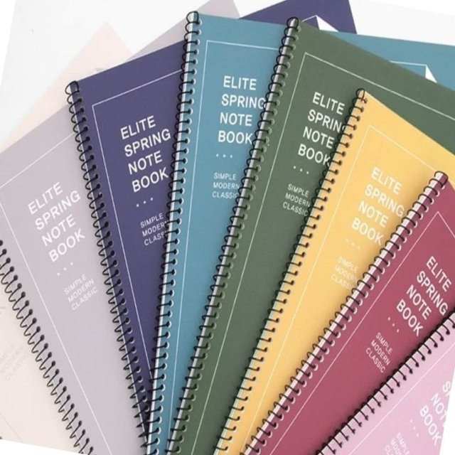 문구 정리 스프링 노트 유선 8세트 작업 필기 용품 필기노트 (WFK8FJR)