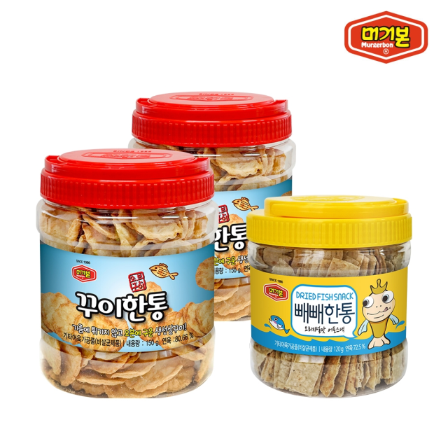 머거본] 꾸이한통150G X2 +빼빼한통 오리지널120G X1