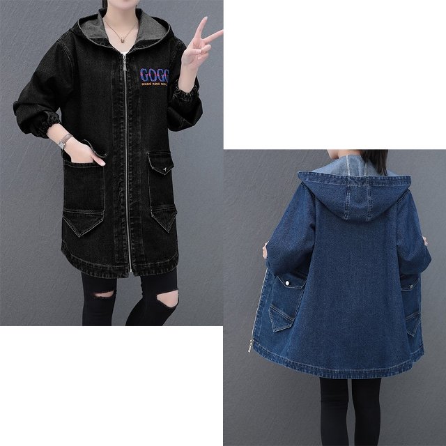 [비니브] 앤리아 데님 롱점퍼