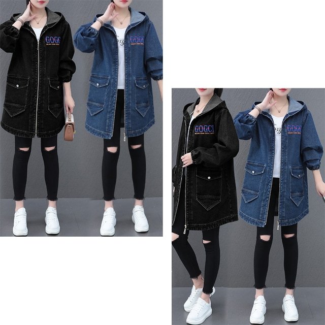 [비니브] 앤리아 데님 롱점퍼