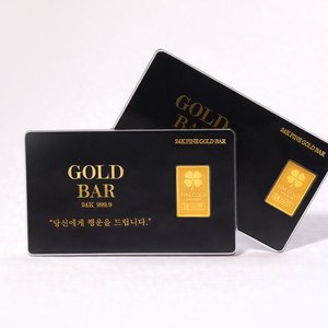 [골드퀸즈] 24K 순금 행운 클로버 골드카드 2개