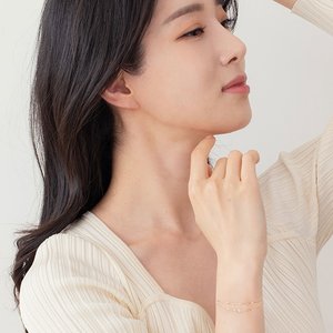 [바네사베라] 14K 큐빅 두줄 팔찌 세트구성