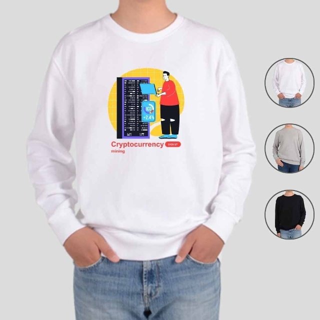 기모맨투맨 가상화폐 코인 블록체인 디자인 (WFG2FX1)