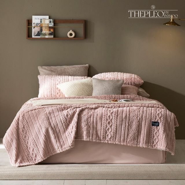 더플레오 니트 극세사 자카드 이불 겸 블랑켓 3종 퀸