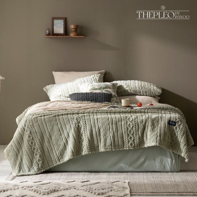 더플레오 니트 극세사 자카드 이불 겸 블랑켓 3종 퀸