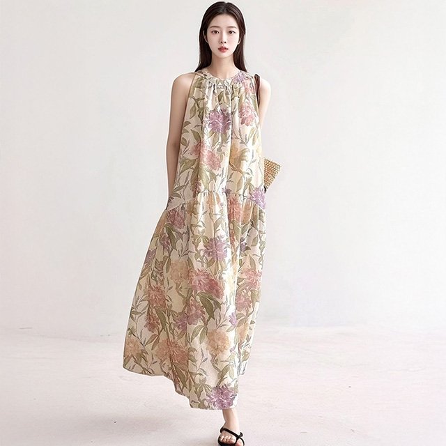[헬리꽁땡]사나셔링민소매원피스2종