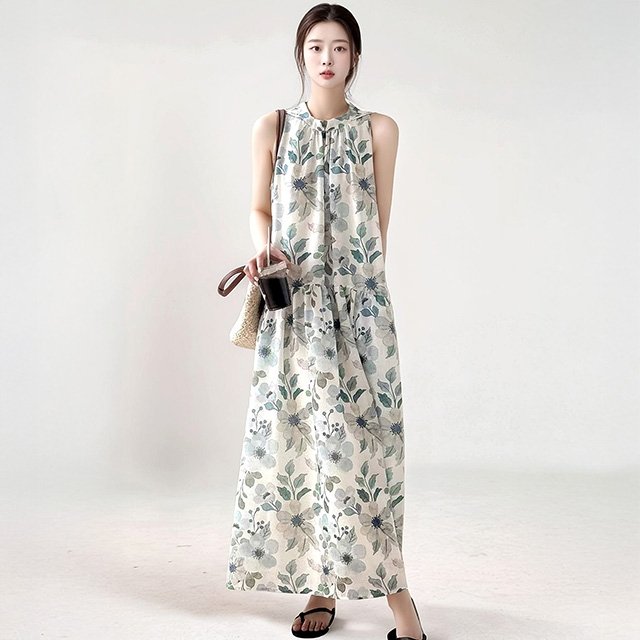 [헬리꽁땡]사나셔링민소매원피스2종
