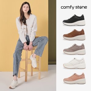 7cm 키높이 [컴피스톤] 양가죽 밸런스힐 스니커즈