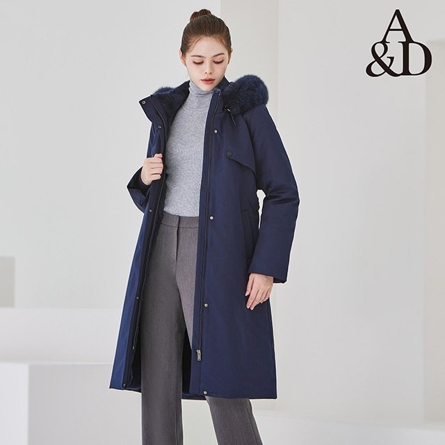 25FW 에이앤디 사가폭스 밍크카라 퍼 코트 1종