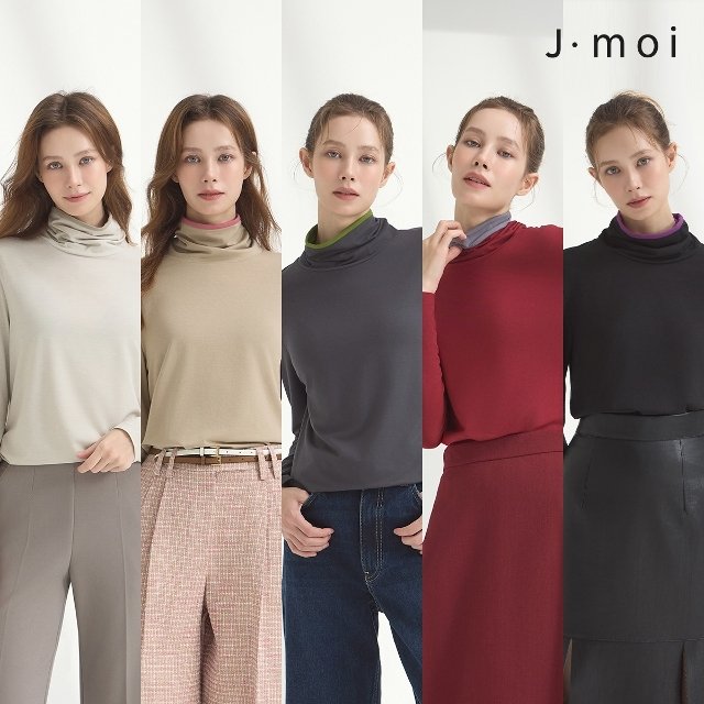 24FW 제이모아 엣지 기모 터틀넥 티블라우스 5종 