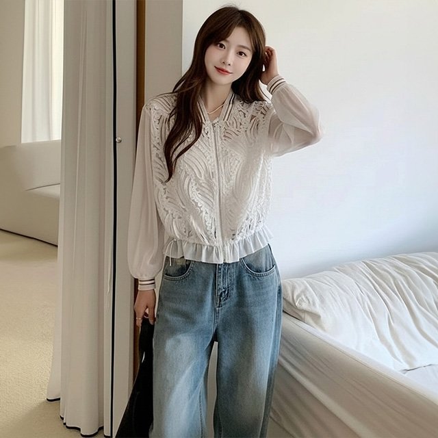 [헬리꽁땡]아이든시스루점퍼(색상선택)