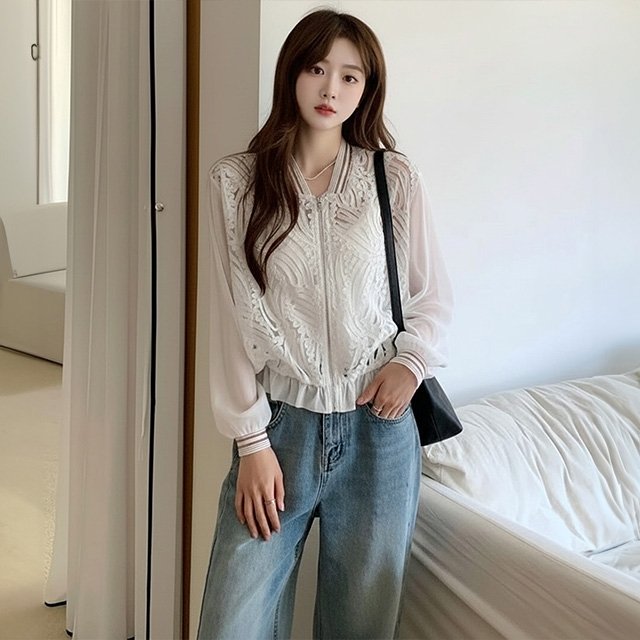 [헬리꽁땡]아이든시스루점퍼(색상선택)