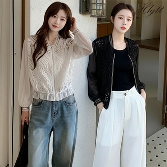 [헬리꽁땡]아이든시스루점퍼(색상선택)
