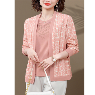 [쉐바] 베르망카디건+큐빅풀오버