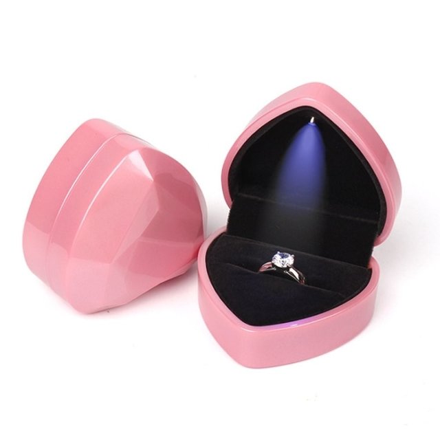 LED 하트 반지 케이스 종이케이스 보석보관함 주얼리선물 선물케이스 (W99B855)