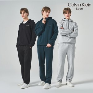 [Calvin Klein]캘빈클라인 26SS 에센셜 테리 셋업 3종, 남성(후디하프집업+맨투맨+롱팬츠)