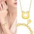 [골드퀸즈] 24K 순금 행운의 말발굽 세트 (24K 펜던트 + 체인 목걸이 + 럭키참 볼륨 앵커 팔찌) (8/31~10/4)