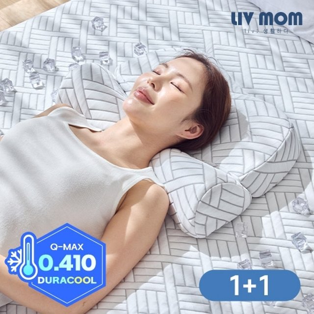 리브맘 메모리폼 아이스쿨링 냉감 바른자세 경추베개 1+1