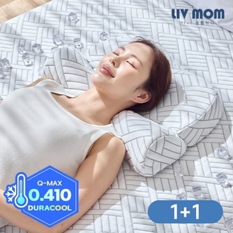 리브맘 메모리폼 아이스쿨링 냉감 바른자세 경추베개 1+1