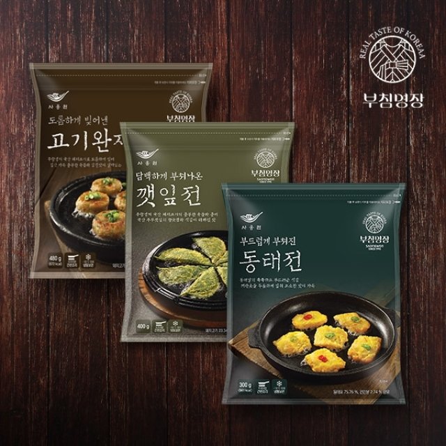 사옹원] 부침명장 고기완자 480G+깻잎전 400G+동태전 300G