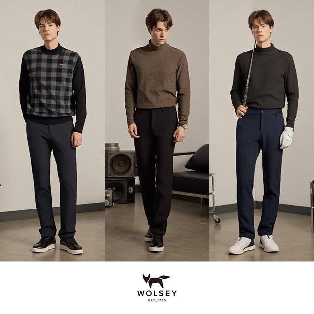 [Wolsey] 울시 24FW 최신상! 기능성 라운딩 기모본딩 팬츠 3종, 남성