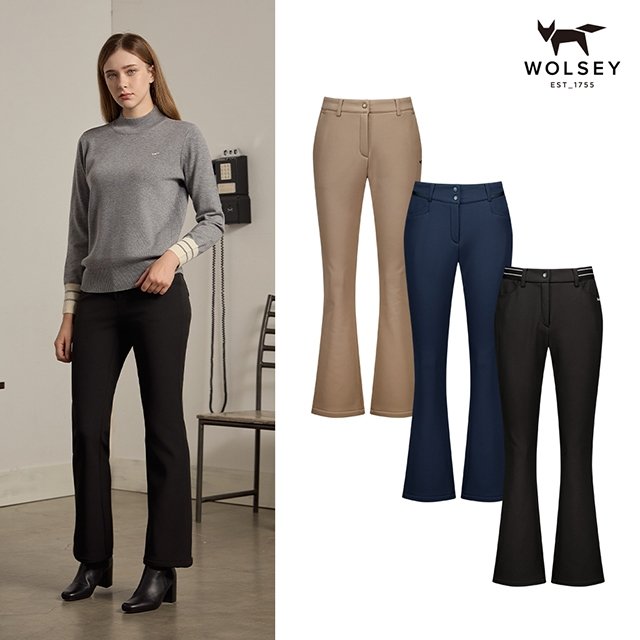 [Wolsey] 울시 24FW 최신상! 기능성 라운딩 기모본딩 팬츠 3종, 여성