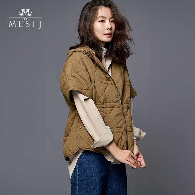 24FW 메시제이 자수 퀼팅 베스트 1종
