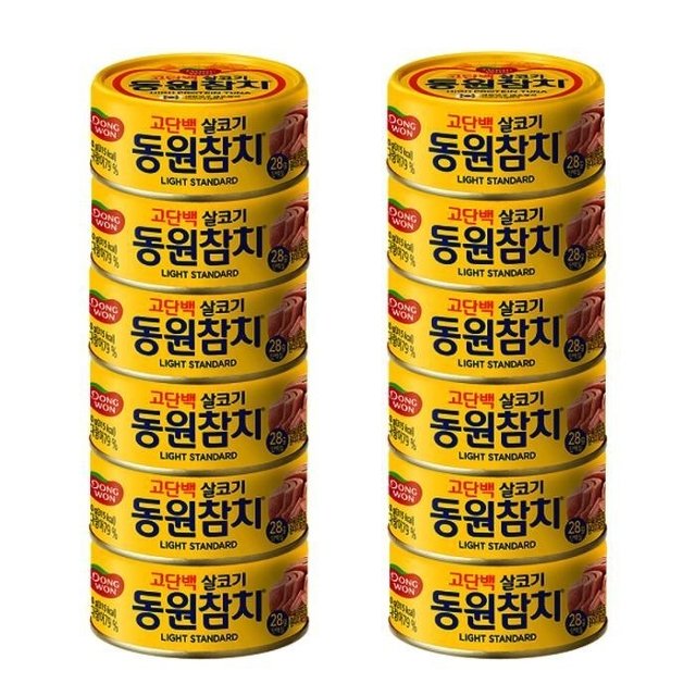 동원 라이트 스탠다드 참치 150g 원터치 12개r