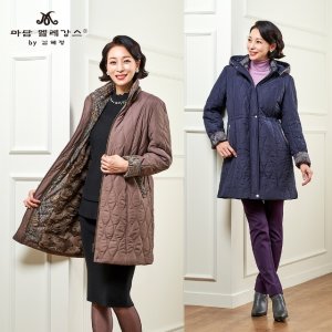 [마담엘레강스] 22FW 페이즐리 퀼팅 퍼코트