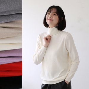 [웬디즈갤러리]하이 소프트 터틀넥 니트 LKN102