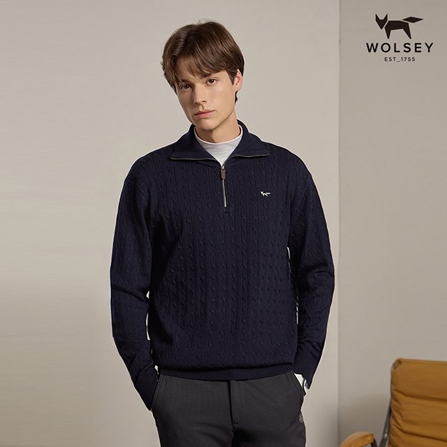 [Wolsey] 울시 24FW 최신상! 울혼방 라운딩 니트 3종, 남성