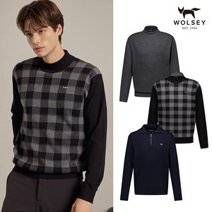 [Wolsey] 울시 24FW 최신상! 울혼방 라운딩 니트 3종, 남성