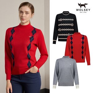 [Wolsey] 울시 24FW 최신상! 울혼방 라운딩 니트 3종, 여성