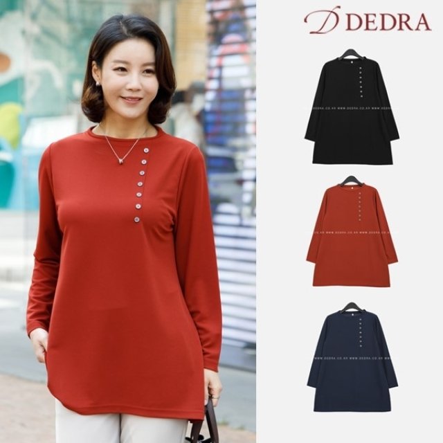 [데드라]엄마옷 TBB2011 드로프버튼롱티셔츠 50대 여성의류 60대 여성옷 미시옷 중년여성의류 ?_P320531229