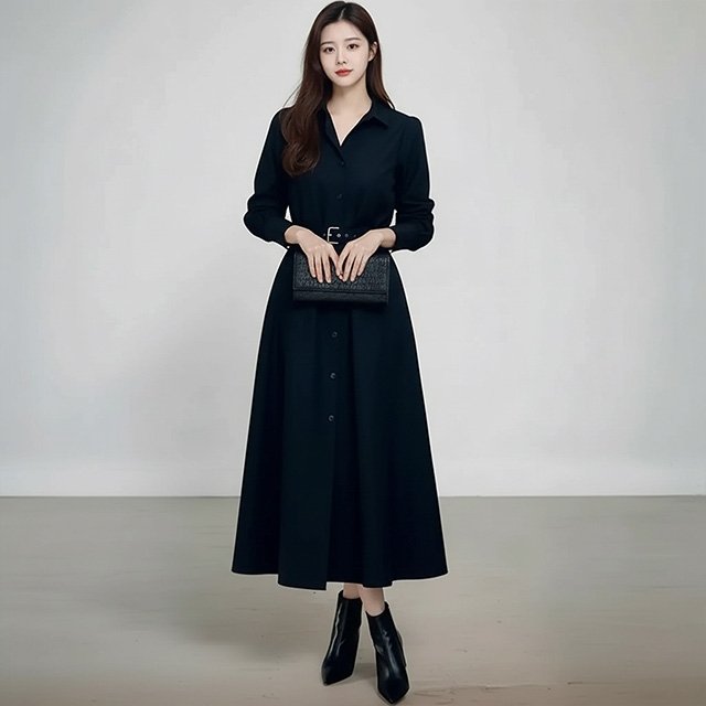 [플로레센스]리안셔츠벨트원피스(색상선택) 