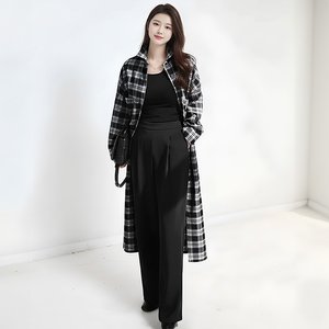 [플로레센스] 멜린 타탄 체크 롱셔츠 원피스 2종 