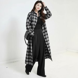 [플로레센스] 멜린 타탄 체크 롱셔츠 원피스 2종 