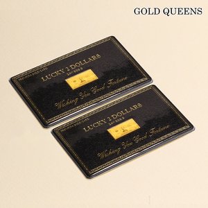 [골드퀸즈] 24K 순금 행운의 2달러 골드카드 2개