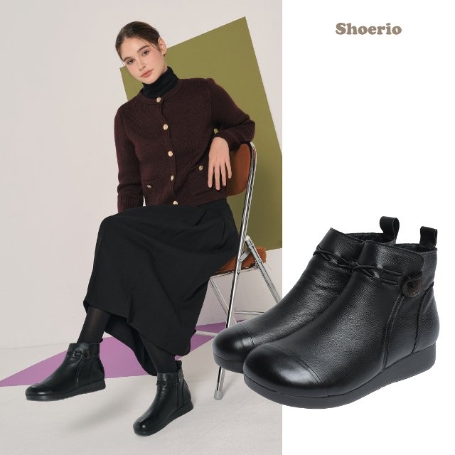 슈리오 소가죽 소프트 앵클부츠