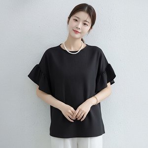 [헬리꽁땡]러플소매루즈핏블라우스2종