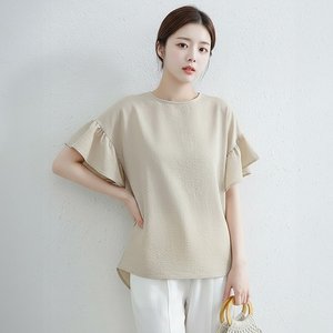 [헬리꽁땡]러플소매루즈핏블라우스2종