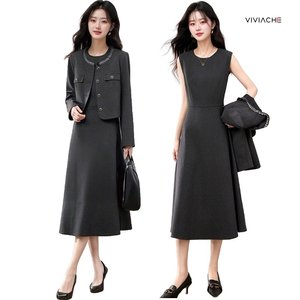 비비아체 큐빅 재킷+원피스